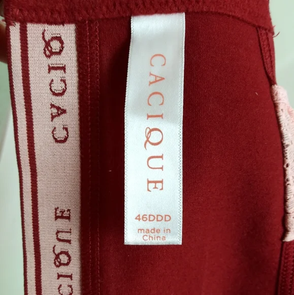 CACIQUE Bra Unlined full coverage No-Wire Women's Size 46DDD Marron - Picture 4 of 6